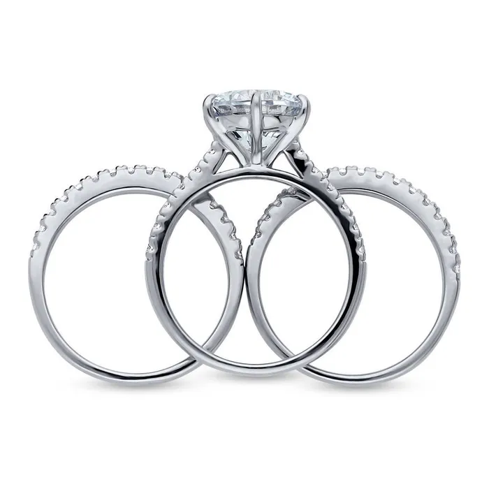 Solitaire 38ct CZ Ring Set in Sterling Silver BERRICLE Rings