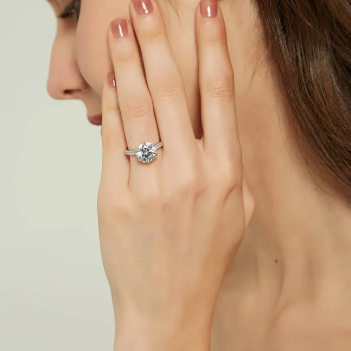 Solitaire 38ct CZ Ring Set in Sterling Silver BERRICLE Rings