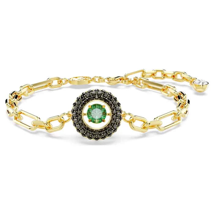Swarovski Bracelets Swarovski Swarovski Sparkling Dance Bracelet Green Goldtone plated Medium Swarovski Bracelets Swarovski Swarovski Sparkling Dance Bracelet Green Goldtone plated Medium