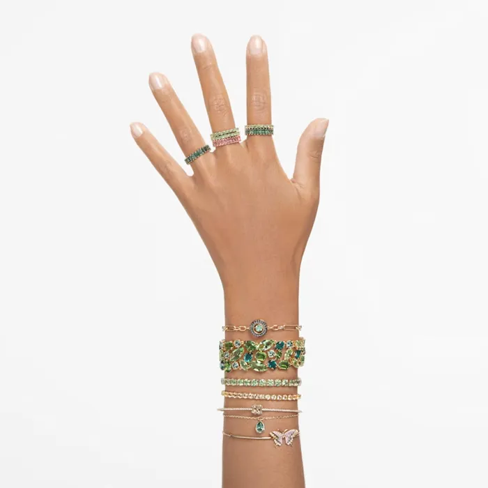 Swarovski Bracelets Swarovski Swarovski Sparkling Dance Bracelet Green Goldtone plated Medium Swarovski Bracelets Swarovski Swarovski Sparkling Dance Bracelet Green Goldtone plated Medium