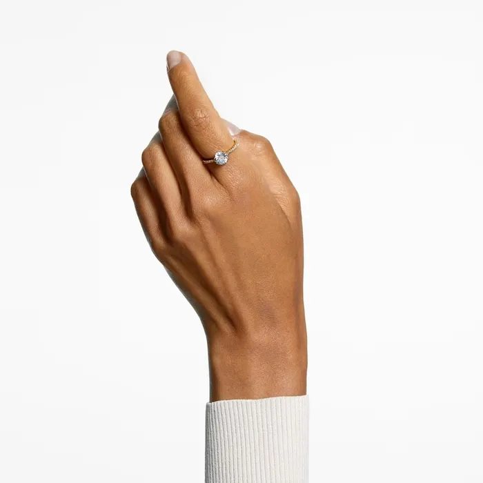 Swarovski Constella Cocktail Ring Princess cut Pav White Goldtone plated 55 Swarovski Rings Swarovski Constella Cocktail Ring Princess cut Pav White Goldtone plated 55 Swarovski Rings