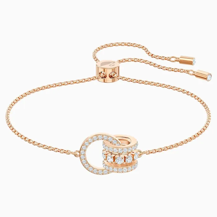 Swarovski Further Bracelet White RoseGold Tone Size M Swarovski Bracelets