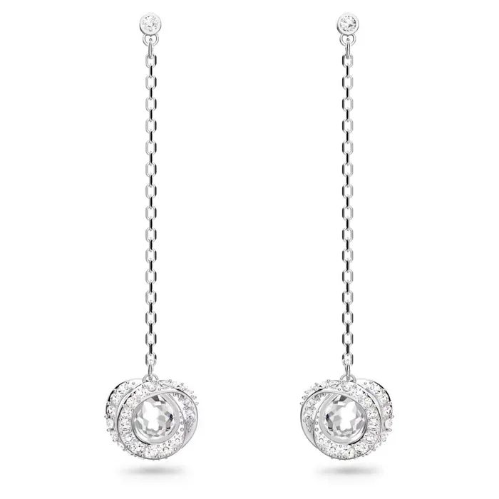 Swarovski Generation Drop Earrings Long White Rhodium plated Swarovski Earrings Swarovski Generation Drop Earrings Long White Rhodium plated Swarovski Earrings