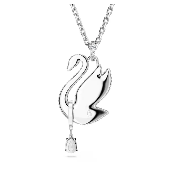 Swarovski Iconic Swan necklace Long White Rhodium plated Swarovski Necklaces