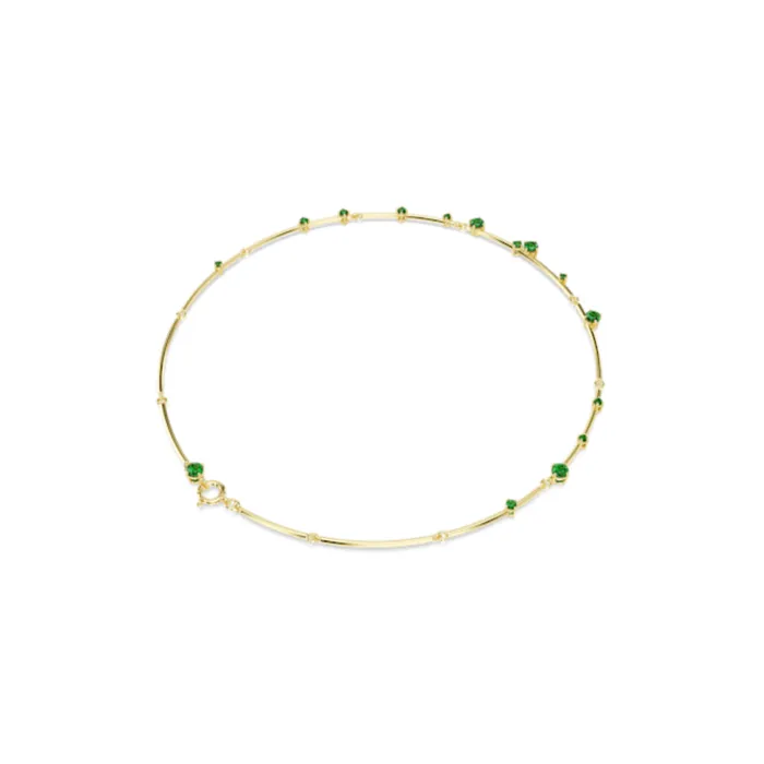 Swarovski Necklaces Swarovski Constella Necklace Mixed round cuts Green Goldtone plated Swarovski Necklaces Swarovski Constella Necklace Mixed round cuts Green Goldtone plated