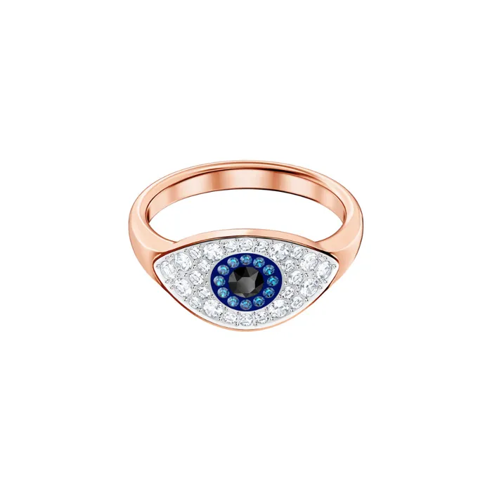 Swarovski Rings Swarovski Symbolic Ring Evil Eye Blue Rose GoldTone Plated