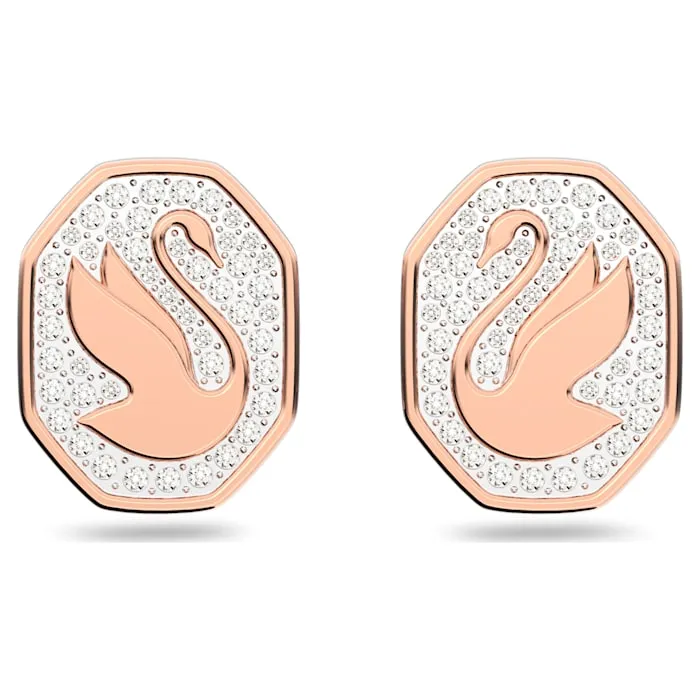 Swarovski Swarovski Signum Stud Earrings Swan White Rosegold tone plated Earrings Swarovski Swarovski Signum Stud Earrings Swan White Rosegold tone plated Earrings