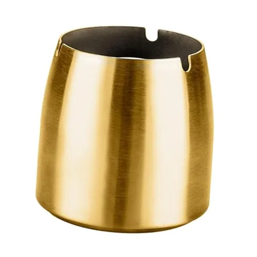 Tapered Ash Holder Portable Stainless Steel Ashtray for Villas Outdoor Patio GoldHome Garden1 Stainless steel ashtray Dropshipped via Social Commerce Network Bracelets