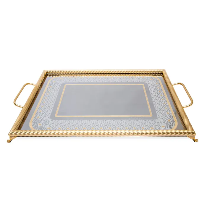 Tresors PreStyled Sets Tresors Eclectic Gold Rectangular Tray