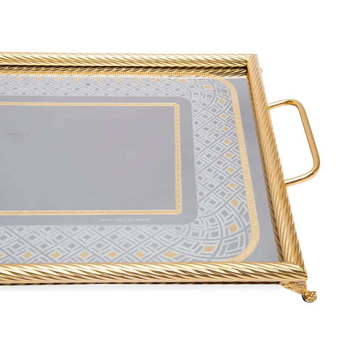 Tresors PreStyled Sets Tresors Eclectic Gold Rectangular Tray Tresors PreStyled Sets Tresors Eclectic Gold Rectangular Tray