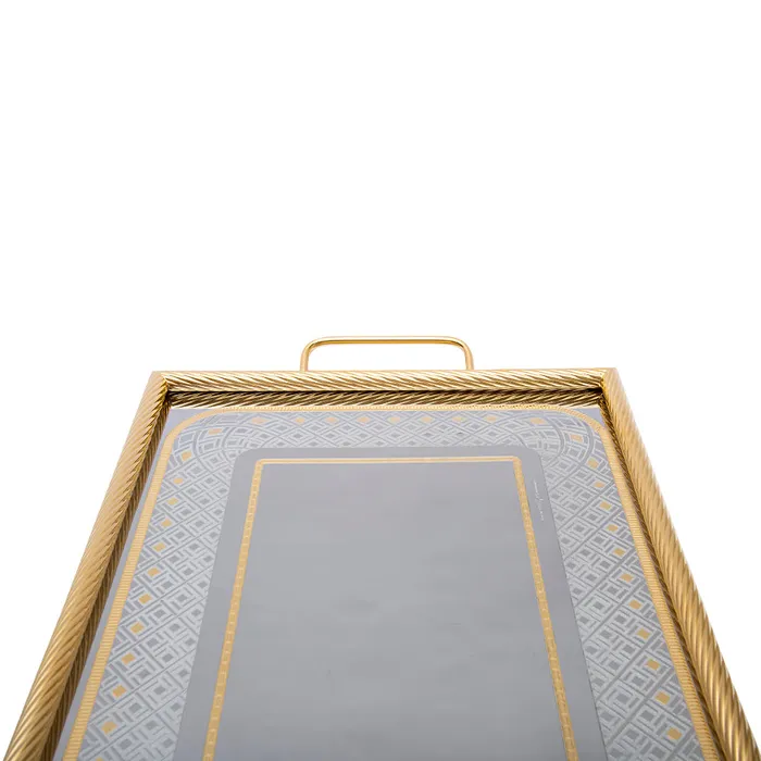 Tresors PreStyled Sets Tresors Eclectic Gold Rectangular Tray Tresors PreStyled Sets Tresors Eclectic Gold Rectangular Tray