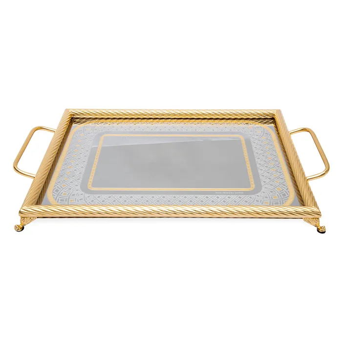 Tresors PreStyled Sets Tresors Eclectic Gold Rectangular Tray Tresors PreStyled Sets Tresors Eclectic Gold Rectangular Tray