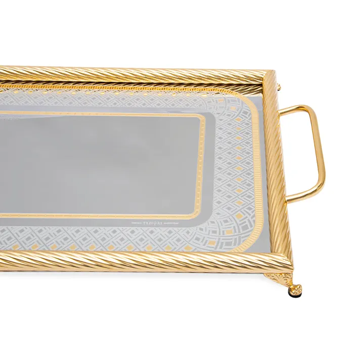 Tresors PreStyled Sets Tresors Eclectic Gold Rectangular Tray Tresors PreStyled Sets Tresors Eclectic Gold Rectangular Tray