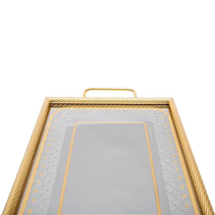 Tresors PreStyled Sets Tresors Eclectic Gold Rectangular Tray Tresors PreStyled Sets Tresors Eclectic Gold Rectangular Tray