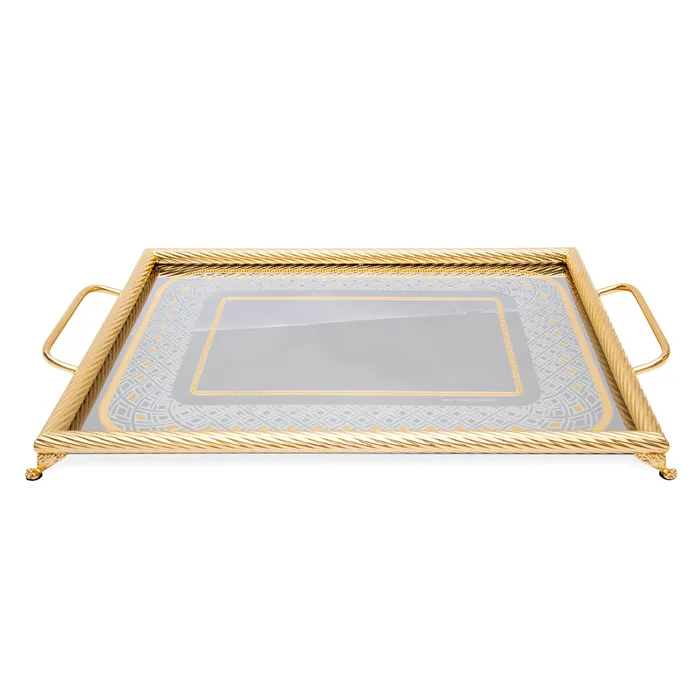 Tresors PreStyled Sets Tresors Eclectic Gold Rectangular Tray Tresors PreStyled Sets Tresors Eclectic Gold Rectangular Tray