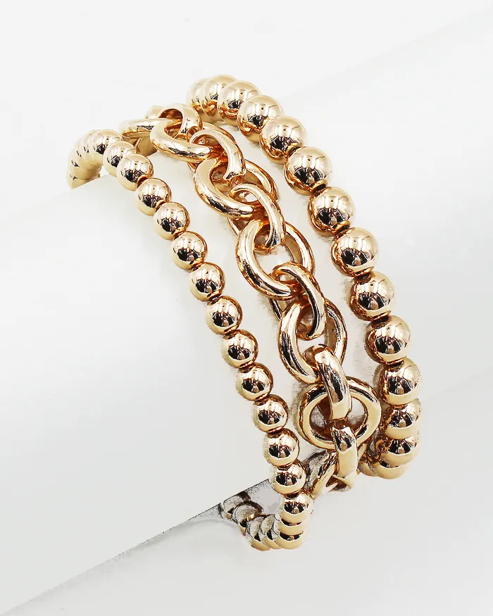 Triple Layered Stretch Bracelet Set 07042023 Bracelets