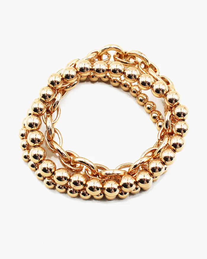 Triple Layered Stretch Bracelet Set 07042023 Bracelets Triple Layered Stretch Bracelet Set 07042023 Bracelets