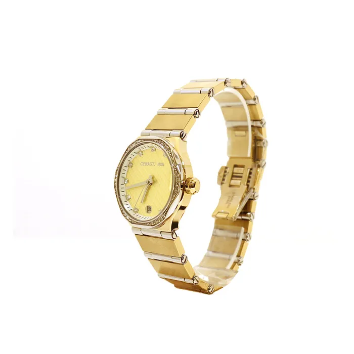 Watches Cerruti Cerruti Ladies Watch With Gold PlatedCase And ChampagneDial Watches Cerruti Cerruti Ladies Watch With Gold PlatedCase And ChampagneDial