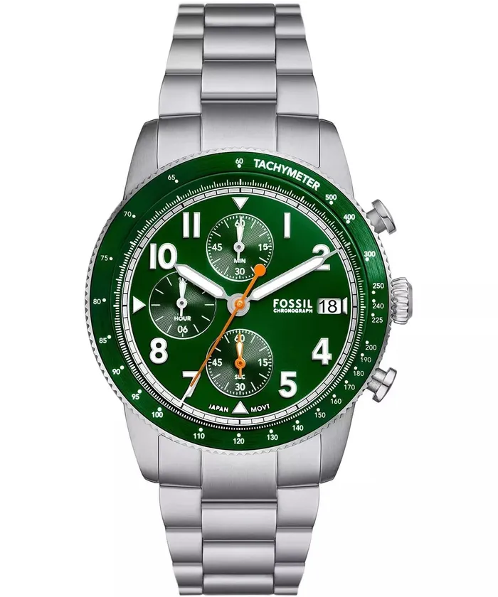 Watches Fossil Fossil Sport Tourer Gents Green Dial Chronograph Watch