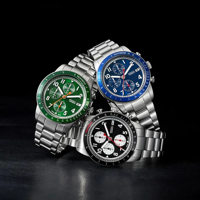 Watches Fossil Fossil Sport Tourer Gents Green Dial Chronograph Watch Watches Fossil Fossil Sport Tourer Gents Green Dial Chronograph Watch