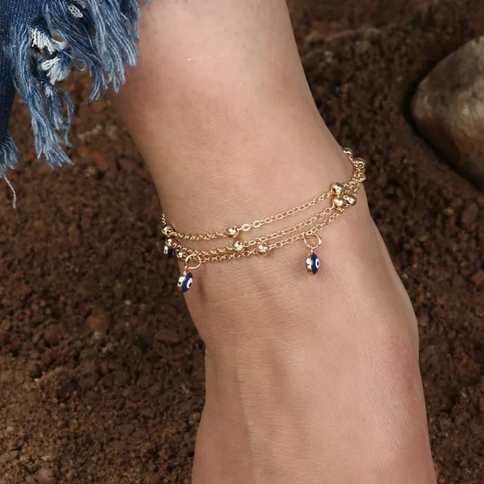 WickedAF Bracelets Evil Eye Beads Ankle Bracelet