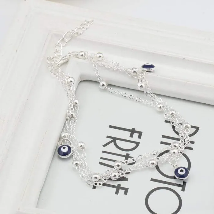 WickedAF Bracelets Evil Eye Beads Ankle Bracelet