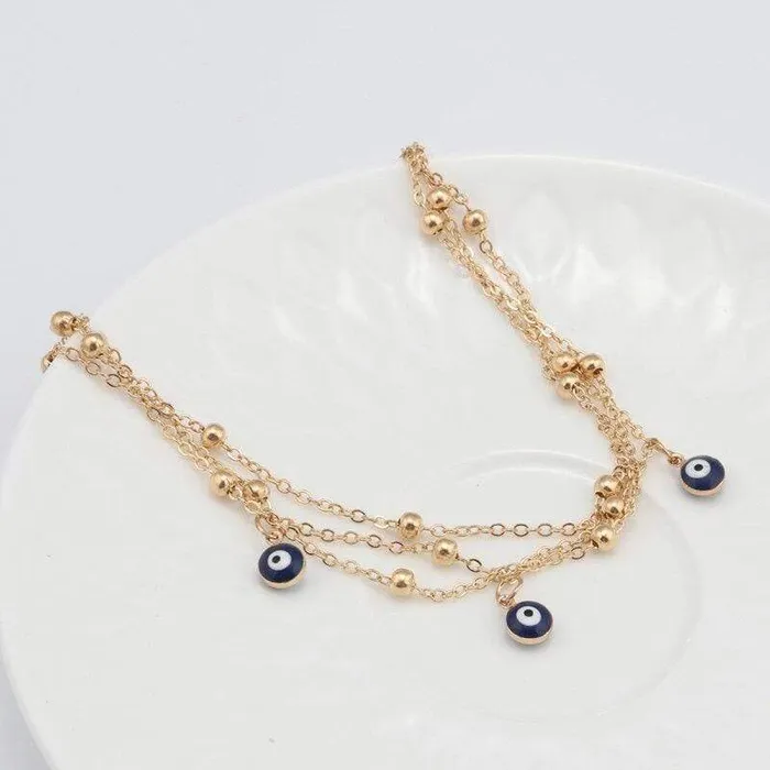 WickedAF Bracelets Evil Eye Beads Ankle Bracelet