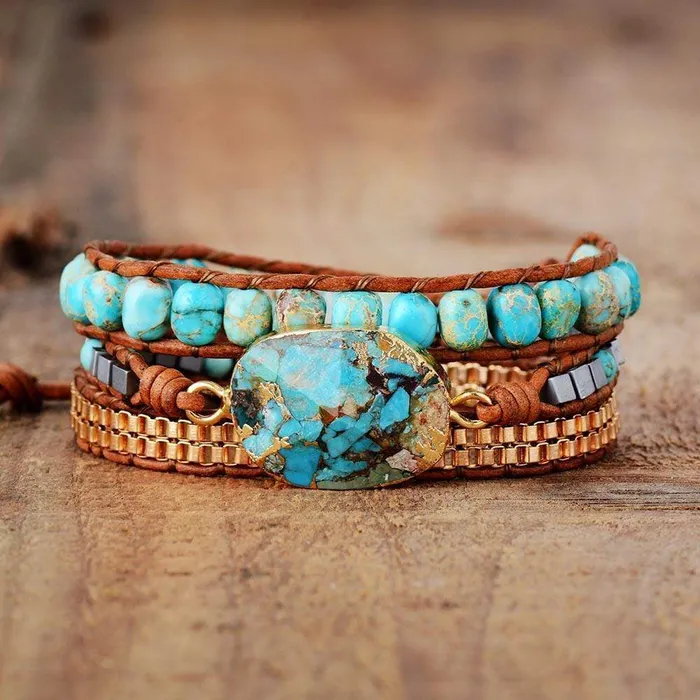 WickedAF Bracelets Natural Turquoise Howlite Bracelet