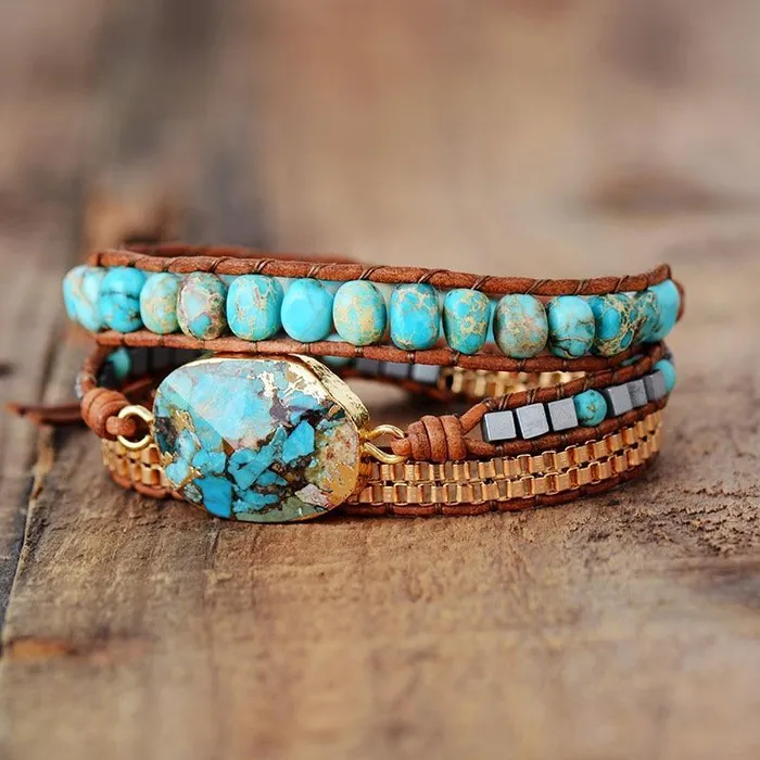 WickedAF Bracelets Natural Turquoise Howlite Bracelet