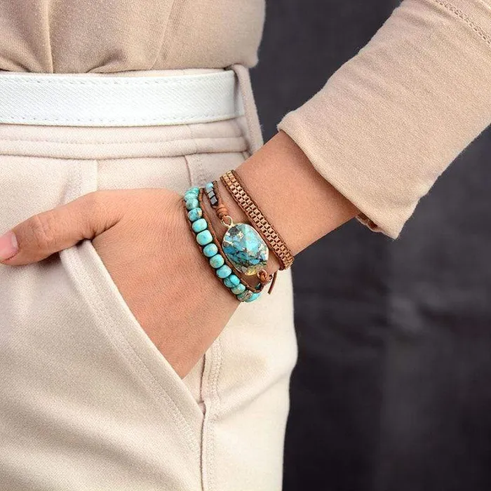 WickedAF Bracelets Natural Turquoise Howlite Bracelet