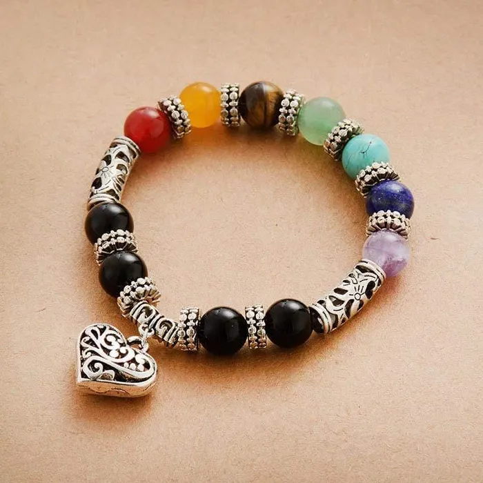 wickedafstore Bracelets 7 Chakra Healing Charm Bracelet wickedafstore Bracelets 7 Chakra Healing Charm Bracelet