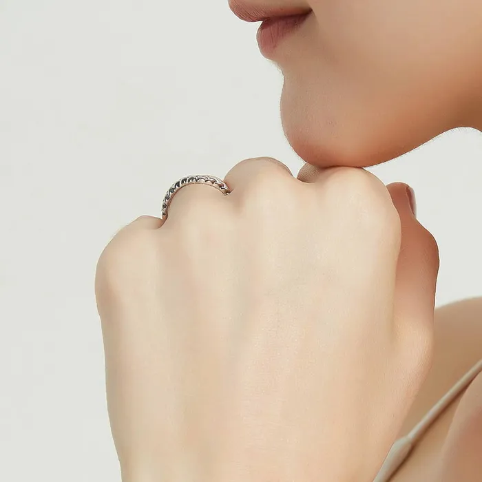 Woven Solitaire 11ct CZ Ring Set in Sterling Silver BERRICLE Rings